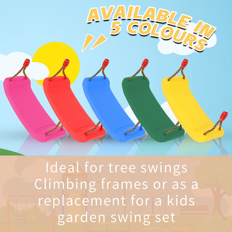 [Australia] - SILVER VALLEY Deluxe Garden Swing Seat for Children Kids with Adjustable Reinforced Ropes Ideal for Swing Sets and Climbing Frames (Pink) Pink 
