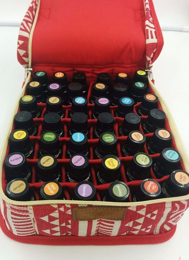 [Australia] - Always Nature Essential Oil Carrying Case - hold up to 42 Bottles of 15ml oils! (Red Beauty, L) 