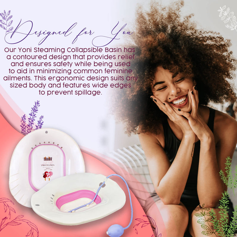 [Australia] - Yoni Steam Seat Collapsible Sitz Bath for Hemorrhoids Basin for Toilet Seat, Postpartum Care Basin, Sitz Bath with Pump, Pregnant Women Yoni V Steam Seat for Care Treatment, Women Perineum Relief 