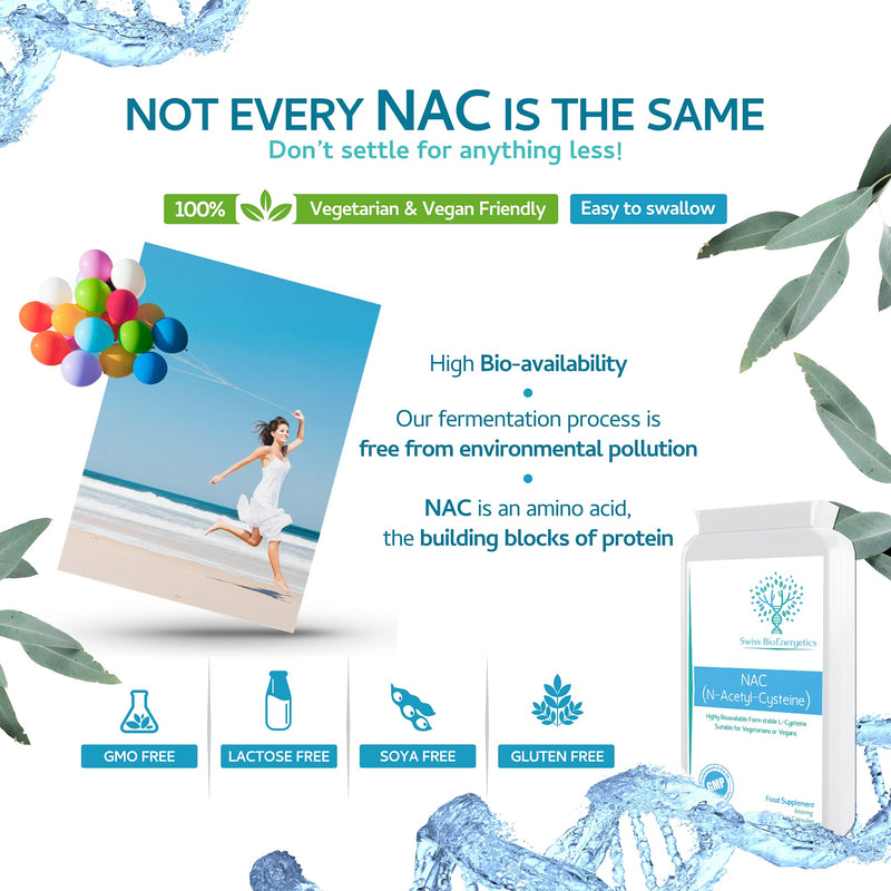[Australia] - N-Acetyl Cysteine (NAC) 600 mg 120 Capsules - UK Manufactured and Suitable for Vegans & Vegetarians 