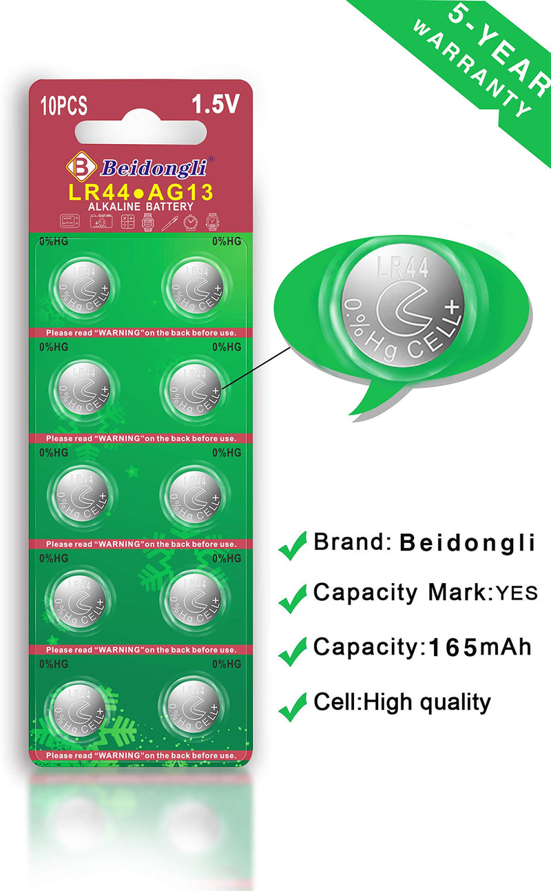 [Australia] - Beidongli LR44 Batteries AG13 357 high Capacity 1.5V Button Coin Cell Battery (20pack) 20pack 