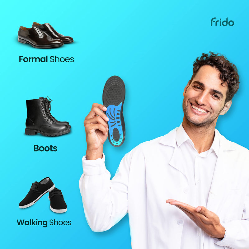 [Australia] - Frido Dual Gel Insoles, Everyday Shoe Inserts, All Day Comfort and Support, for Work and Casual Shoes. (Available for Men and Women in Sizes 9-13 UK) - Pack of 1 Pair REGULAR (9-13 UK) 