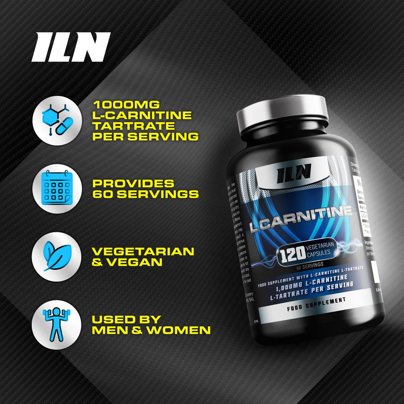 [Australia] - L Carnitine - 1000mg L-Carnitine Tartrate Supplement for Men and Women - Vegetarian & Vegan Carnitine Capsules - 2 Month Supply of L Carnitine 1000mg (120 Capsules) 