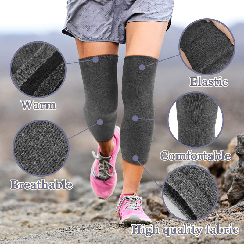 [Australia] - 3 Pairs Knee Warmers Knee Braces Sleeves Leg Warmer Winter Warm Comfortable Protection Knees for Men and Women Cycling Ski Running Knee Brace 