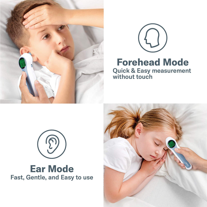 [Australia] - Alcedo Forehead and Ear Thermometer for Adults, Kids, and Baby | Digital Infrared Thermometer for Fever | Touchless, Instant Read, Medical Grade | Pouch and Batteries Included 