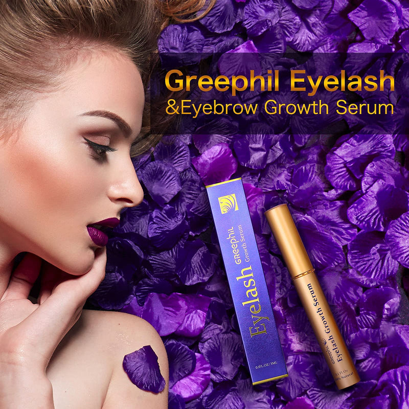 [Australia] - Eyelash Growth Serum by Greephil - Lash Serum for Longer Fuller Eyelashes and Brows with Natural Extract and Oligopeptide, Premium Intensive Treatment Formula 