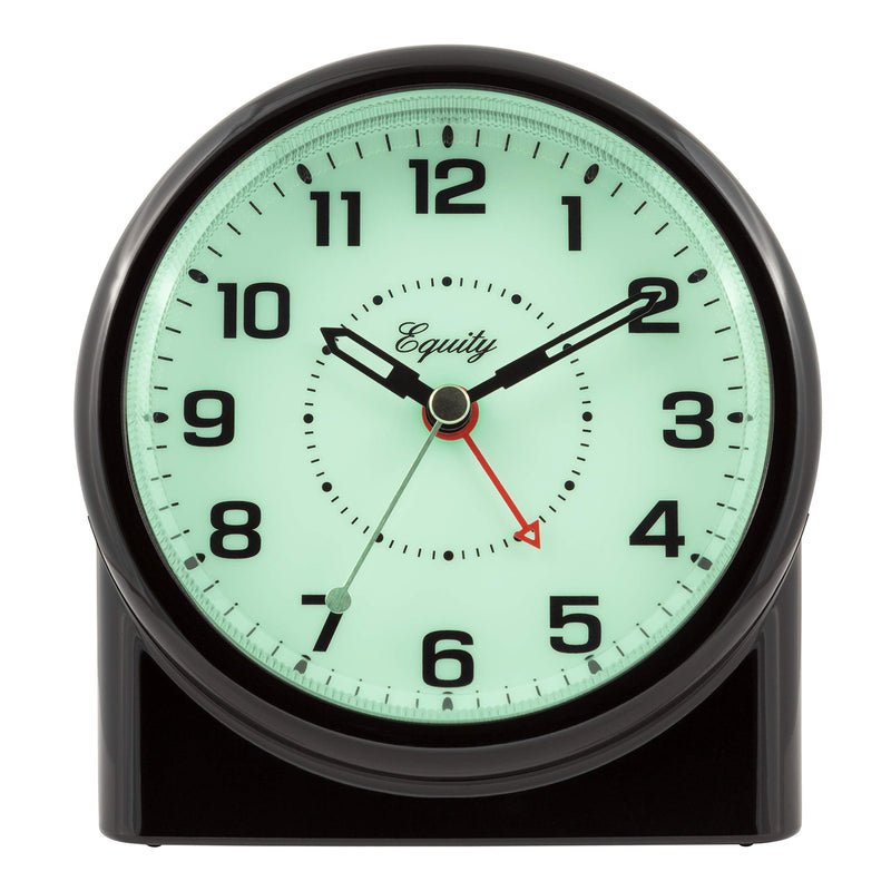 [Australia] - Equity by La Crosse 14080 Analog Night Vision Alarm Clock, Pack of 1, Black 