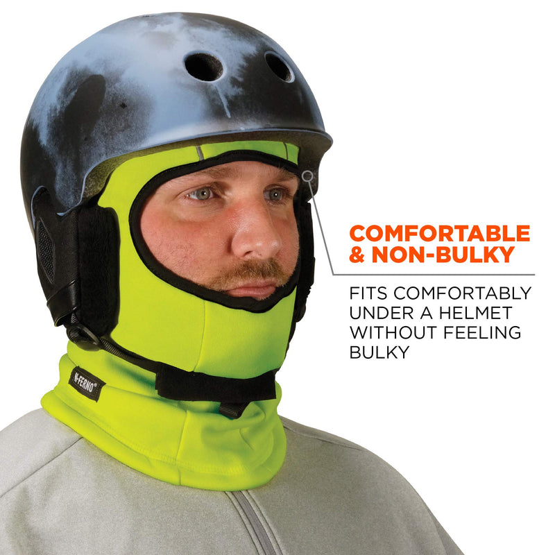 [Australia] - Ergodyne N-Ferno 6821 Winter Ski Mask Balaclava, Thermal Fleece Lime Each 