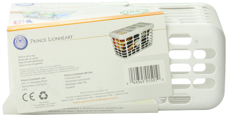 [Australia] - Prince Lionheart Made in USA High Capacity Dishwasher Basket for Toddlers Bottle Parts & Accessories | Fits all Dishwashers | 100% Recycled Plastic 