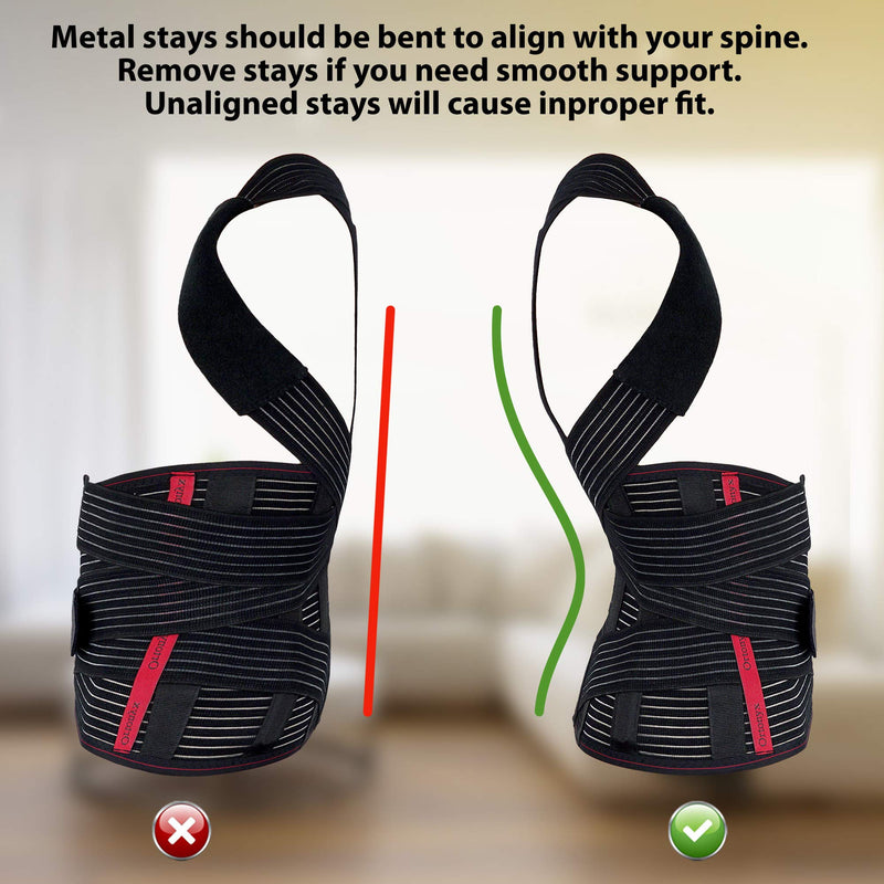 [Australia] - ORTONYX Full Back Support Brace with Removable Dorso-lumbar Pad - Upper and Lower Back Pain Relief, Thoracic Kyphosis, Rounded Shoulders, Posture Correction / S Small (Pack of 1) Black 