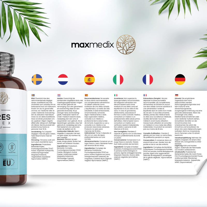 [Australia] - Bio Cultures Complex 60 Billion CFU, 20 Active Strain 120 Vegan Capsules (2 Months Supply) - Live Friendly Bacteria Gut Health Supplement for Men & Women -Lactobacillus Gasseri, Reuteri & Acidophilus 