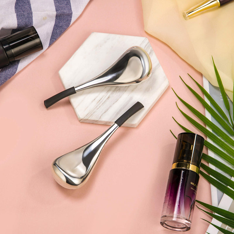 [Australia] - Ice Globes Facial Skin Care Tools for Women Face Eyes, Stainless Steel Face Beauty Cryo Sticks for Girls Ladies, Cooling Spa Globes with Storage Case 