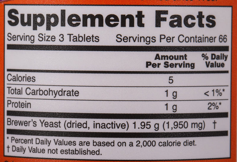 [Australia] - NOW Foods Brewer's Yeast 650 mg 200 Tabs 
