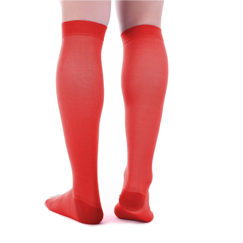 [Australia] - Doc Miller Open Toe Compression Socks 1 Pair 20-30mmHg Support Circulation Recovery Shin Splints Varicose Veins Red XX-Large 