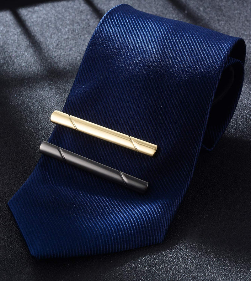 [Australia] - Tornito 6Pcs Tie Clips Set for Men Tie Bar Clip Set for Regular Skinny Ties Necktie Wedding Business Clips for Men A:6 Pcs(2.3*0.2 inch) 