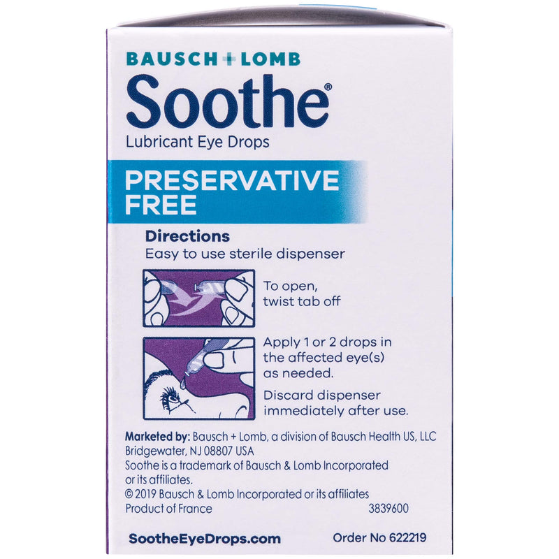 [Australia] - Eye Drops by Bausch & Lomb, Lubricant Relief for Dry Eyes, Preservative Free, Single Use Dispensers, 0.6 mL, 28 Count (Pack of 2) 