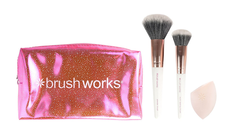 [Australia] - Brushworks Travel Makeup Brush & Sponge Set 