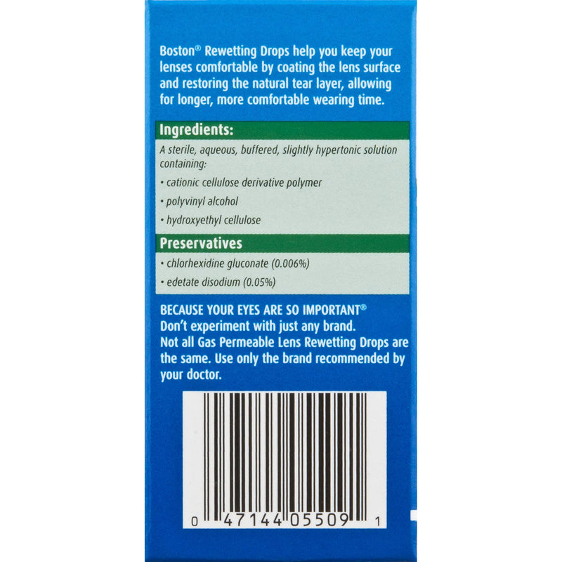 [Australia] - Contact Lens Solution by Boston, Rewetting Solution for Gas Permeable Contact Lenses, 0.33 Fl Oz Contact Lens Solution 