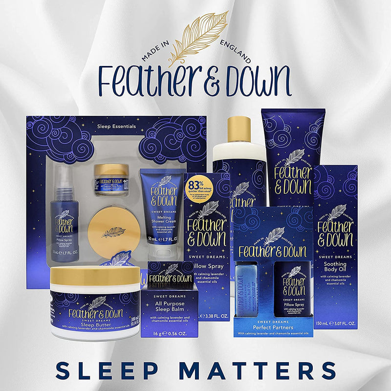 [Australia] - Feather & Down Magnesium Soothing Sleep Butter (300ml) - With magnesium, calming lavender & chamomile essential oils to aid sleep. Vegan Friendly & Cruelty Free. 