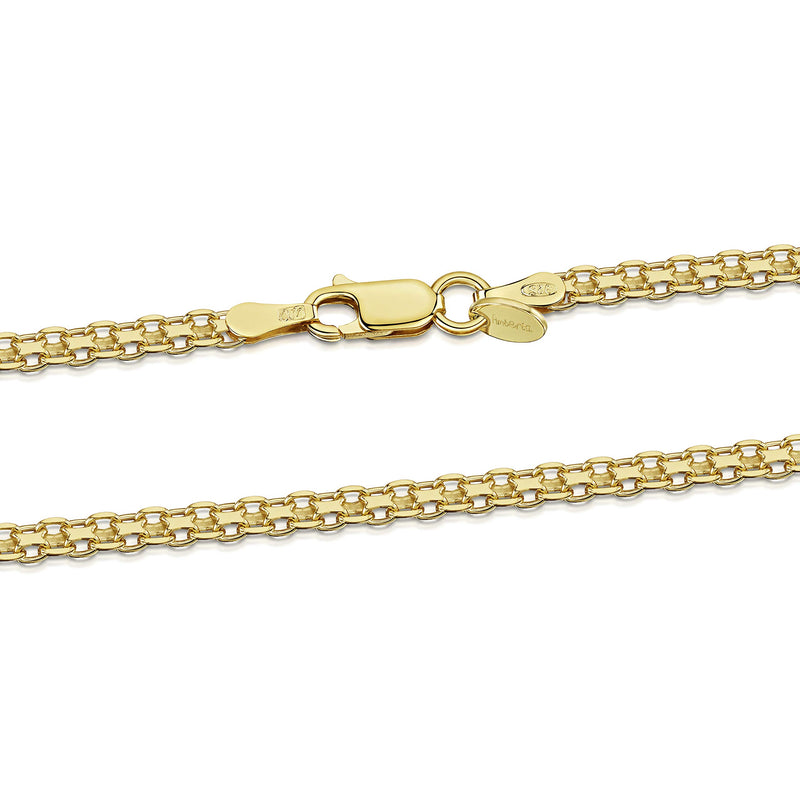 [Australia] - 18K Gold Plated on 925 Sterling Silver Adjustable Anklet - Classic Chain Ankle Bracelets - 9" to 10" inch - Flexible Fit Bismark Chain 