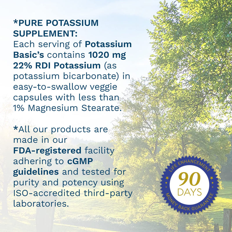 [Australia] - Life Enhancement Potassium Basics Supplement, 1020 mg,120 Servings, 240 caps 