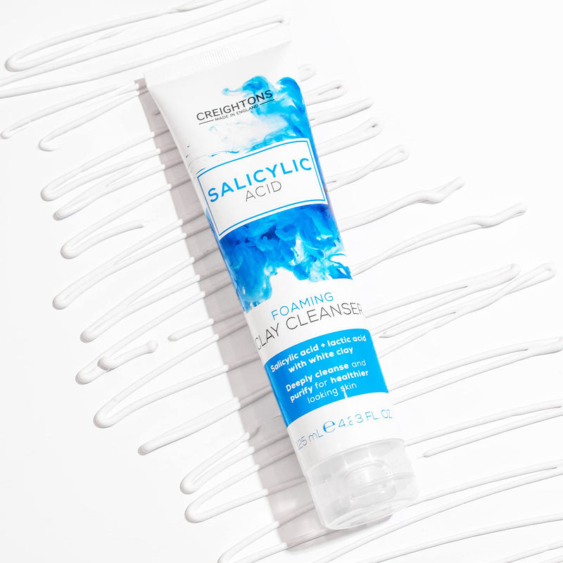 [Australia] - Creightons Salicylic Acid Foaming Clay Cleanser (125ml) - Contains Salicylic Acid & Lactic Acid with White Clay to Deeply Cleanse & Purify for Healthier Looking Skin. Dermatologically Tested 