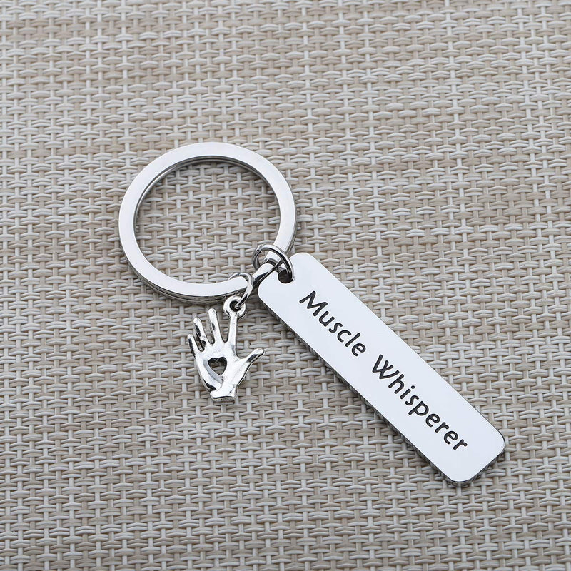 [Australia] - ENSIANTH Massage Therapist Gift Muscle Whisperer with Healing Hand Charm Keychain Gift for Massage Therapist,Massage Therapy School Student Gift Massage Therapist Keychain 