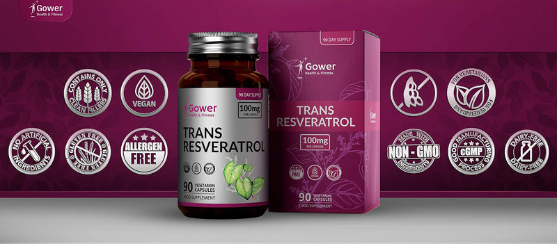 [Australia] - GH Trans Resveratrol | Japanese Knotweed Extract - 100mg per Serving | 90 Reservatrol Vegan Capsules | Manufactured in ISO Licenced Facilities | Non-GMO, Dairy Free & Gluten Free 