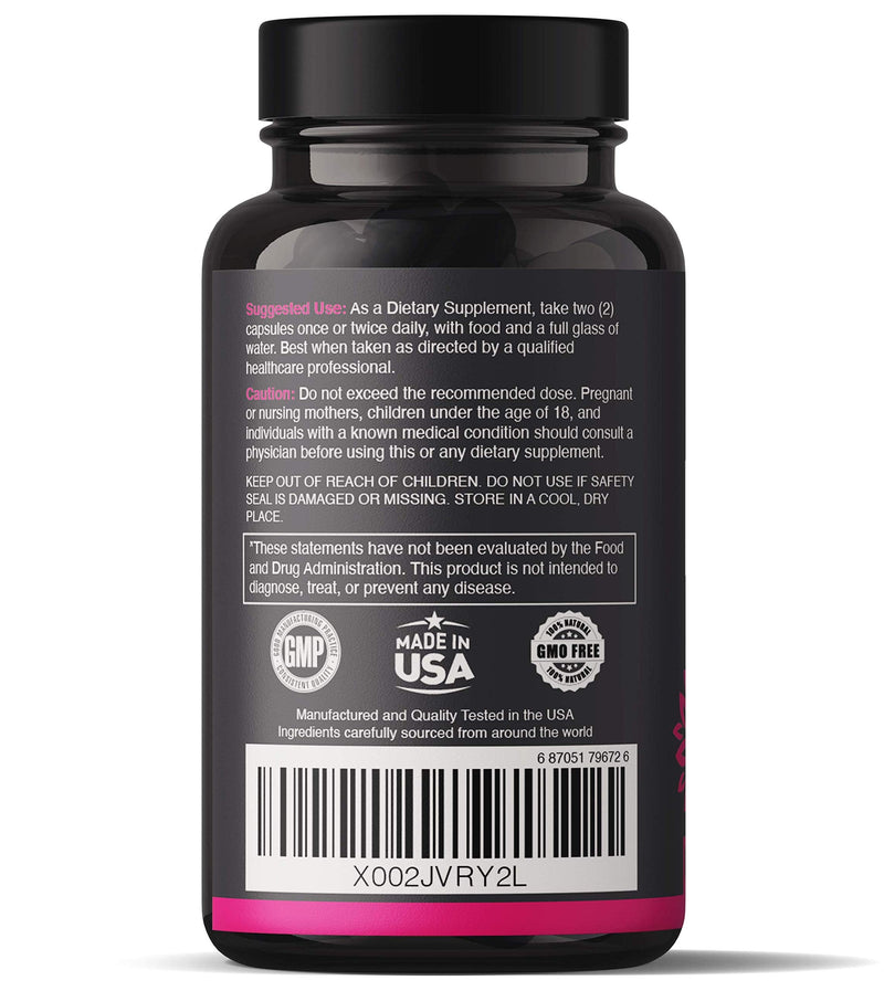 [Australia] - Hormone Balance for Women PMS & Menopause Relief Supplement for Fertility, Hormonal & Menstrual Support - Helps Relief Hot Flashes - Maca Root, Vitex, Dong Quai & Black Cohosh Complex - Vegan Capsules 60 Count (Pack of 1) 