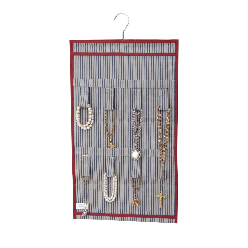 [Australia] - Elegant Home Fashions Jewelry Hanging Organizer, Stripe/Red 