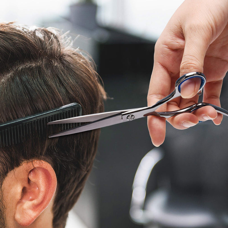 [Australia] - Hair Cutting Scissors Shears Professional Barber ULG 6.5 inch Hairdressing Regular Scissor Salon Razor Edge Hair Cutting Shear Japanese Stainless Steel with Detachable Finger Inserts 