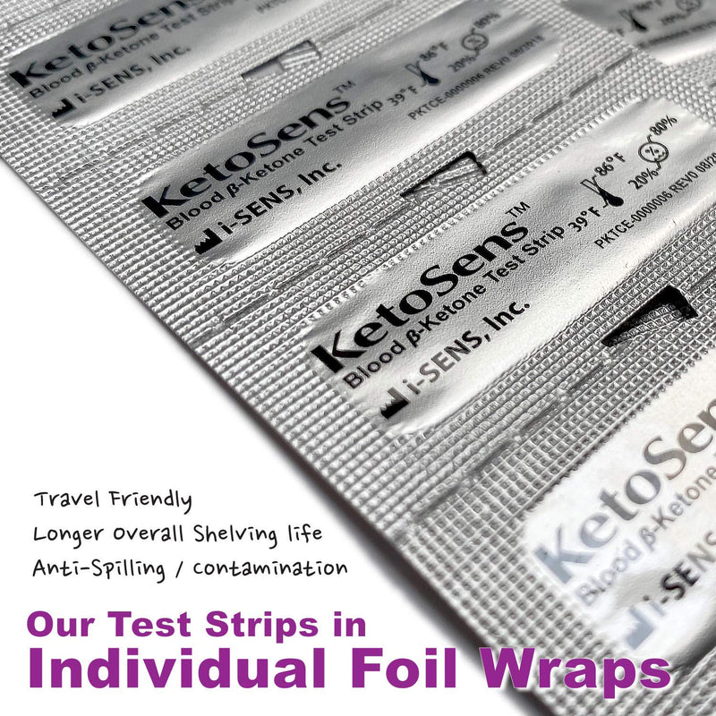 [Australia] - KetoSens Blood Ketone Test Strips - Ideal for The Keto Diet and Ketosis Monitoring - Includes 50 Test Strips 