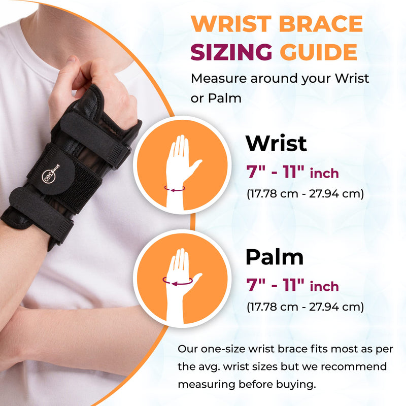 [Australia] - SNUG360 Wrist Support Brace - Breathable & Lightweight Wrist Brace for Carpal Tunnel, Tendonitis, Arthritis, Sprain & Fracture, Removable Aluminum Splint for Wrist Support, One Size Fits Most 