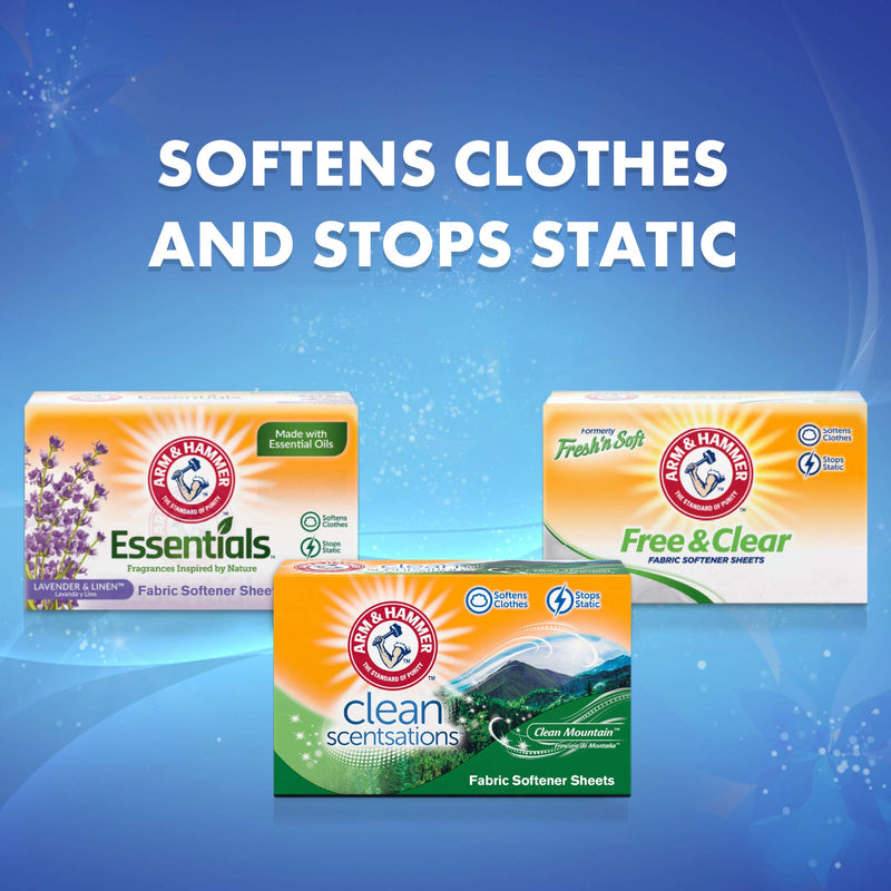 [Australia] - Arm & Hammer Fabric Softener Sheets, 100 sheets, Clean Mountain 