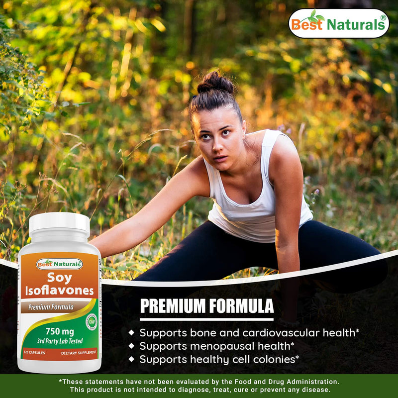 [Australia] - Best Naturals Best Naturals Soy Isoflavones for Women 750 Mg Capsules, 120 Count 120 Count (Pack of 1) 