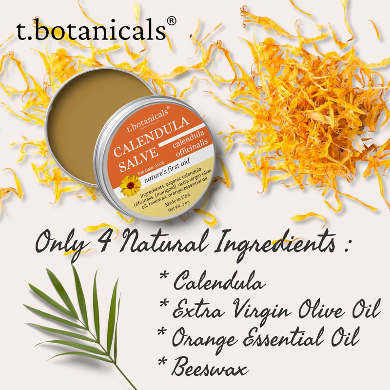 [Australia] - Calendula Salve, Skin Soothing Calendula Cream, Marigold Balm, Herbal Moisturizer Ointment for Eczema, Dry Skin, Rashes, Sunburn, Diaper Rash, Itchy Skin, Made in USA 2 Ounce 