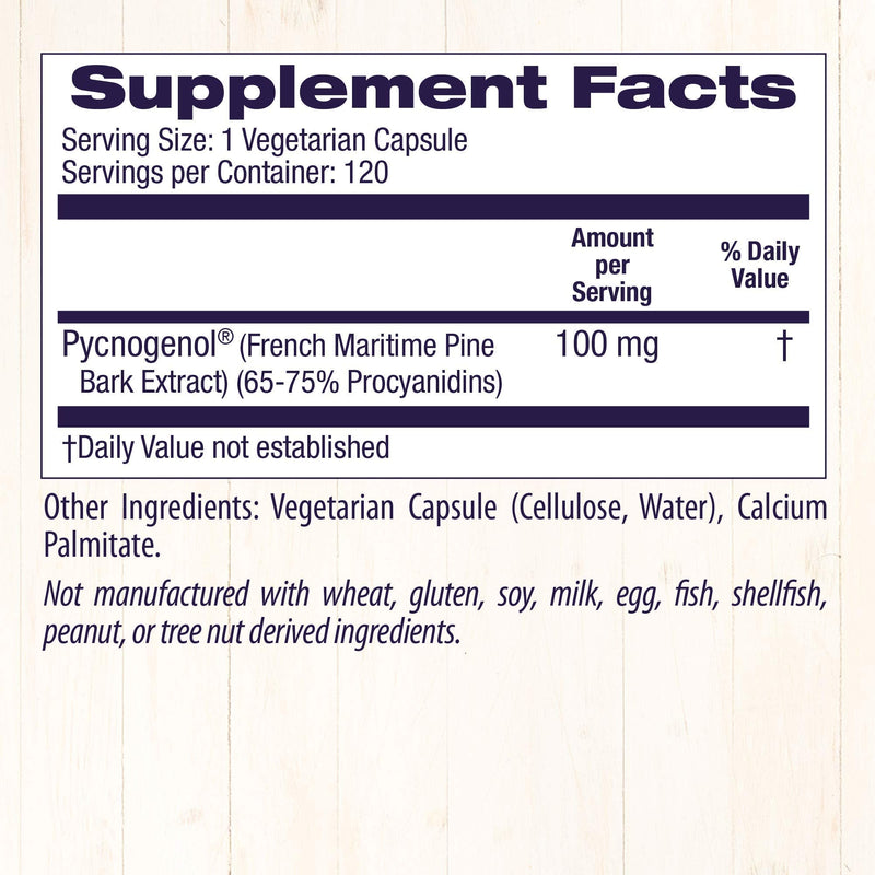 [Australia] - Healthy Origins Pycnogenol (Nature's Super Antioxidant) 100 mg, 120 Count 120 Count (Pack of 1) 