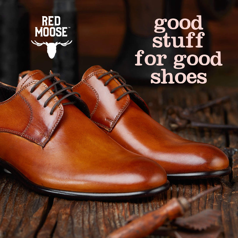 [Australia] - Wax Shoe Polish - Shine and Protect Leather Shoes and Boots - Red Moose 3 Oz Brown 