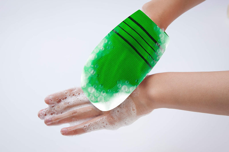 [Australia] - [ 8PCS ] Korean Asian Exfoliating Washcloth Italy Towel - Scrubbing Cloth for Removing Dead Skin Callus, Cleaning Pores and Reducing Acne Breakout and Blackhead (01. Green 4pcs + Green 4pcs) 01. Green 4pcs + Green 4pcs 