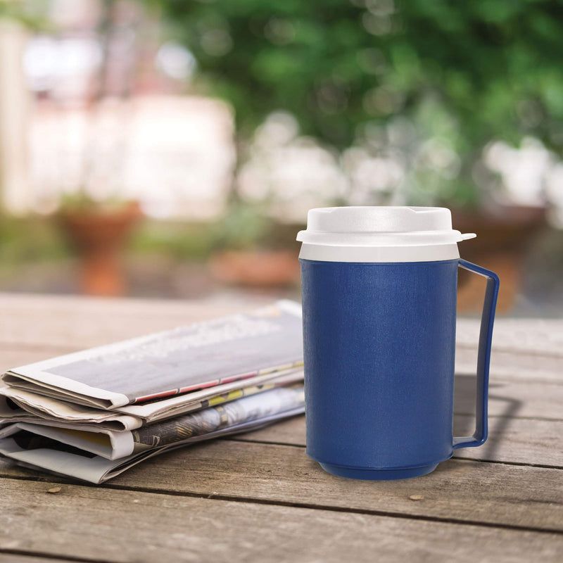 [Australia] - Rehabilitation Advantage Weighted Insulated Mug with Tumbler Lid (12oz), Blue 