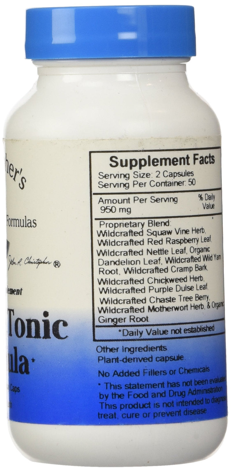 [Australia] - Christopher's Original Formulas Female Tonic Formula, 100 Count 100 Count (Pack of 1) 