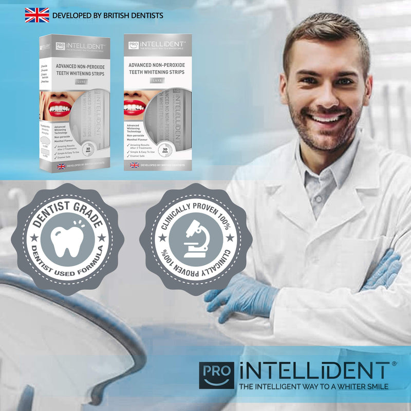 [Australia] - Pro Intellident Teeth Whitening Strips | Home Teeth Whitening Strips Developed by British Dentists for Instant Results 