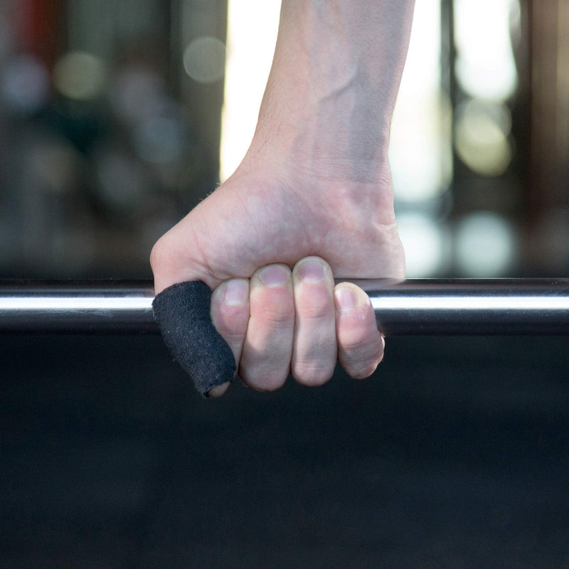 [Australia] - Oly Grip: Weightlifting Thumb Hook Grip Cotton Tear Stretch Tape (6 Rolls) - Weight Lifting - Crossfit - Gymnastics - Keep Fingers and Hands Safe During Workout Black 