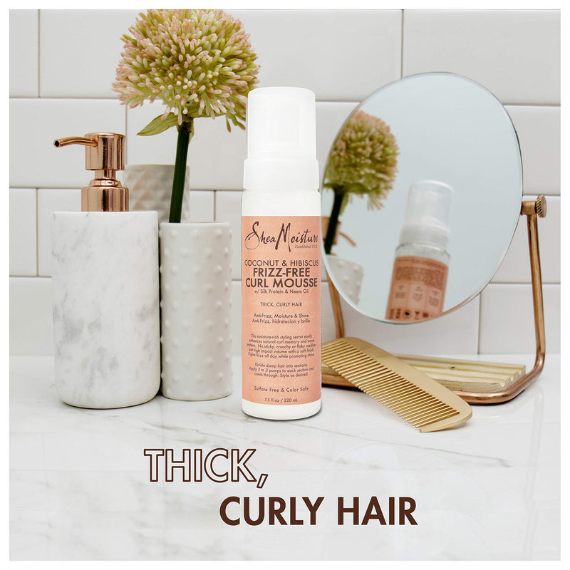 [Australia] - SheaMoisture Curl Mousse for Frizz Control Coconut and Hibiscus with Shea Butter 7.5 oz 