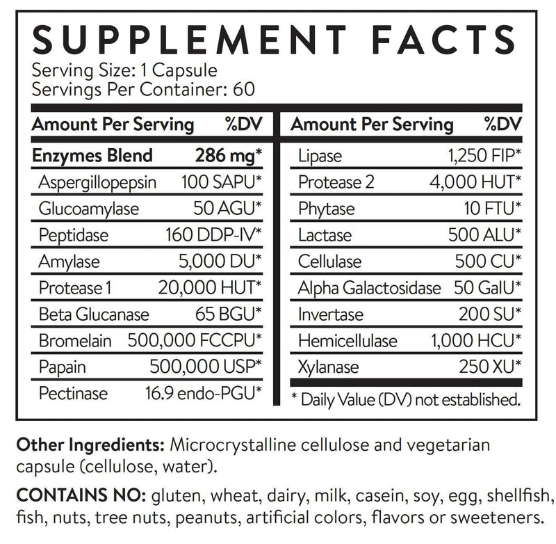 [Australia] - Essential Stacks Pure Digestive Enzymes - 18 Plant-Based Enzymes - Dairy, Soy & Gluten Free Gut Health Supplement for Digestion, Bloating, Gas & Reflux (60 Capsules) 