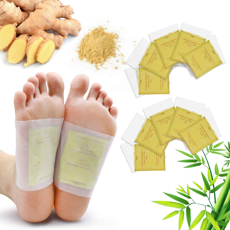 [Australia] - Foot Pads 100PCS Relief Stress Foot Patches Care Natural Ginger Powder for Home Improve Deep Sleep (Gold) Gold 