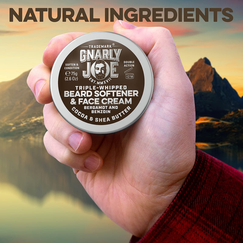 [Australia] - Gnarly Joe Beard Softener and Face Cream. Triple-Whipped Cocoa and Shea Butter. Leave-In Overnight. 75 ml (Bergamot and Benzoin, 75 ml) Bergamot and Benzoin 75 ml (Pack of 1) 