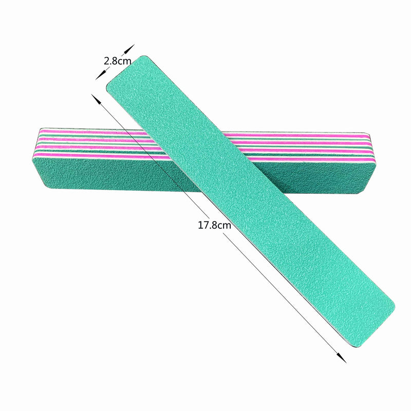 [Australia] - 100/180 Grit Nail Files 10pcs - Heavy Duty 10pcs Heavy Duty Green 100/180 