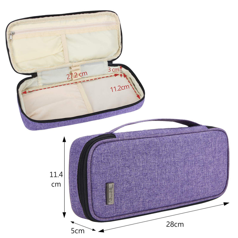 [Australia] - Teamoy Stethoscope Case, Stethoscope Carrying Bag Compatible with 3M Littmann, MDF, ADC, Omron Stethoscope and Other Accessories, Purple Single layer 