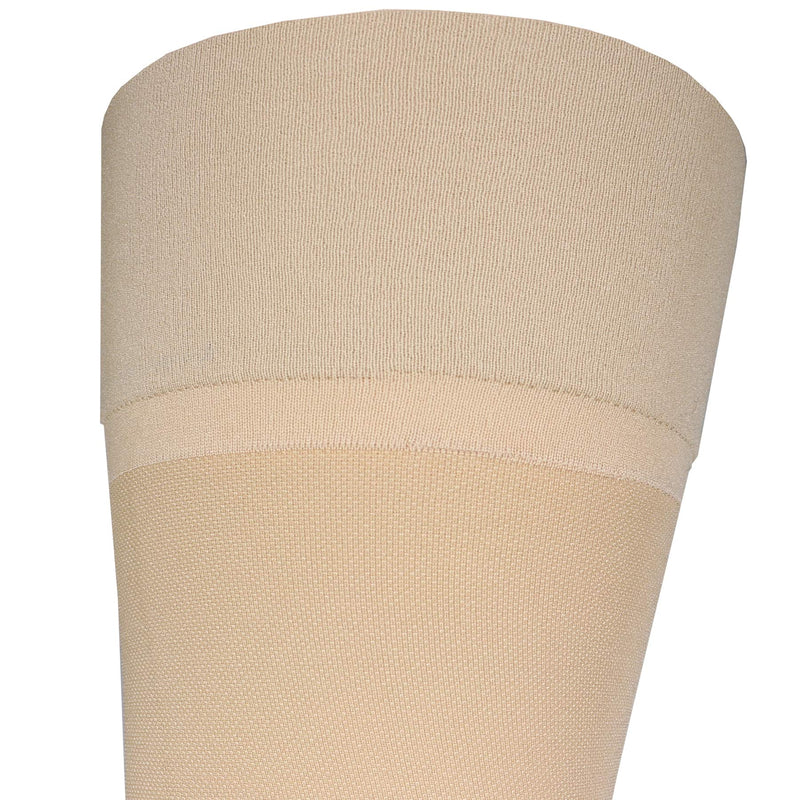 [Australia] - Truform 30-40 mmHg Compression Stockings for Men and Women, Thigh High Length, Open Toe, Beige, Medium 